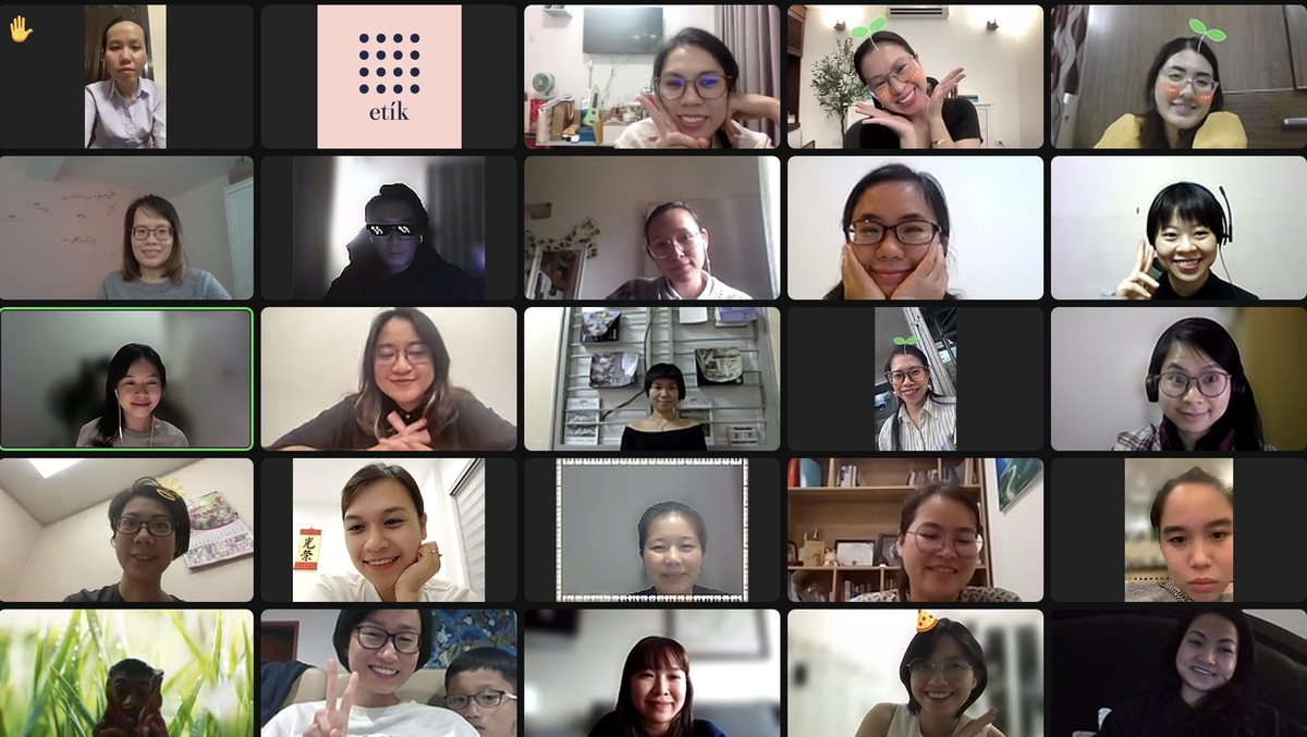Học viên Etík trong buổi học online